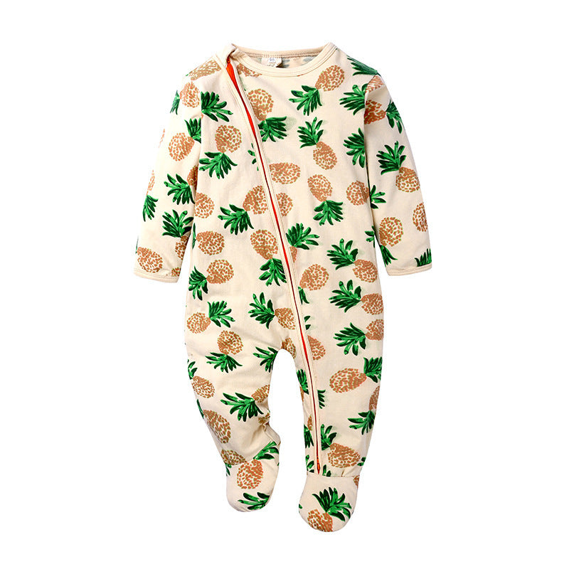 Baby Double Zipper Baby Long Sleeved Climbing Spring Jacket