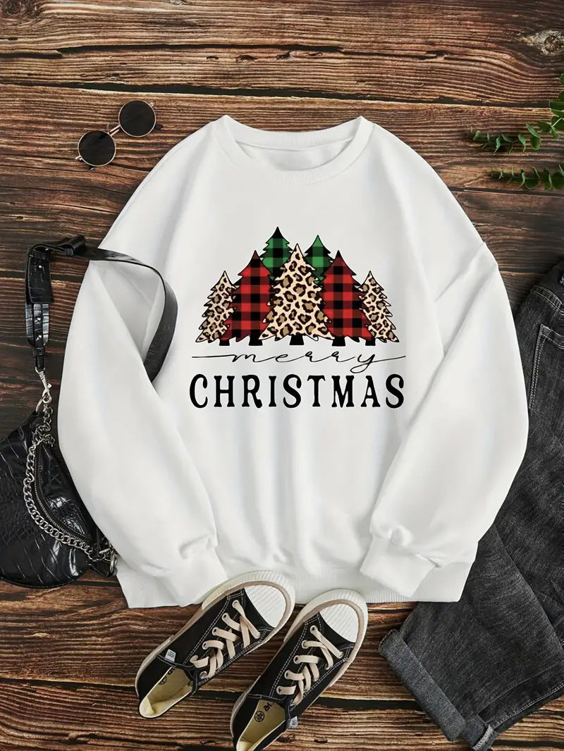 Christmas Series Round Neck Sweater For Women